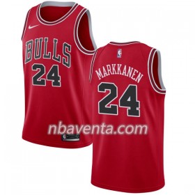 Camiseta Hombre Chicago Bulls Lauri Markkanen 24 Nike 2017-18 Rojo Swingman